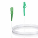 Elfcam® - Cabo de fibra ótica SC/APC para LC/APC, invisível/transparente, fibra ótica monomodo de 125 µm OS2, revestimento em nylon transparente, invisível e de fácil instalação (Ref.: 19731)