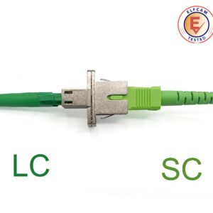 Elfcam® – Adaptateur/Coupleur pour Câble Fibre Optique SC/APC Femelle à LC/APC Femelle Monomode Simplex 9/125μm (Lot…