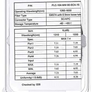 Séparateur Optique de Fibre Monomode de PLC de SC/APC (2-4-8-16-32 Connecteurs) (Ref:2664)