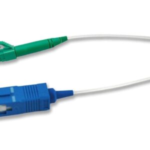 Elfcam® – Câble Fibre Optique LC/APC à SC/UPC Invisible/Transparent, Fibre Optique Monomode 125µm OS2, Gaine en Nylo…