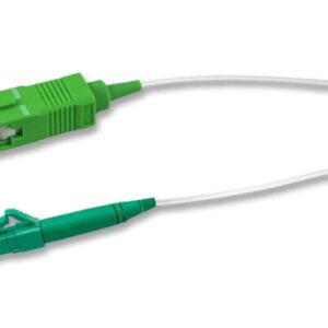 Elfcam® – Câble Fibre Optique SC/APC à LC/APC Invisible/Transparent, Fibre Optique Monomode 125µm OS2, Gaine en Nylo…