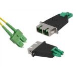 Elfcam® - Adaptador de fibra ótica, cabo monomodo duplex SC/APC fêmea para LC/APC macho, lote de 1 (REF: 18185)