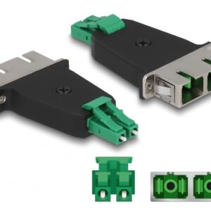 Elfcam® – Adaptateur à Fibre Optique Câble Monomode Duplex SC/APC Female à LC/APC Male, Lot de 1 (REF: 18185)