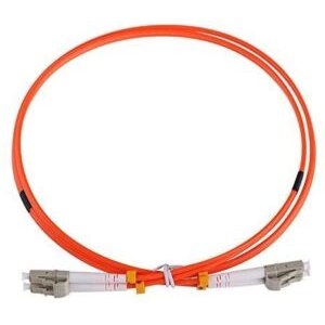 Cabo de fibra ótica LC/UPC para LC/UPC, 50/125 µm, OM2, multimodo, duplex, laranja (Ref.: 3303)