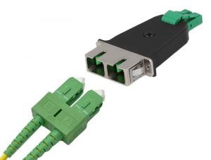 Elfcam® – Adaptateur à Fibre Optique Câble Monomode Duplex SC/APC Female à LC/APC Male, Lot de 1 (REF: 18185)