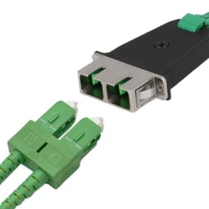 Elfcam® – Adaptateur à Fibre Optique Câble Monomode Duplex SC/APC Female à LC/APC Male, Lot de 1 (REF: 18185)