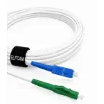 Elfcam® - Cabo de fibra ótica LC/APC para SC/UPC, monomodo, simplex, 9/125 μm, LSZH, branco (REF: 18705)