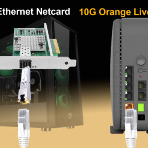 Elfcam® – 10Gb SFP+ Carte Réseau,  Intel X520-DA1-82599EN Chip, 10Go PCI Express x8 LAN Adapter, 10Gb NIC pour Windows Ser…