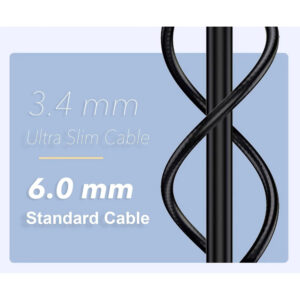 Elfcam® – Câble Ethernet Cat 8 Slim, Câble Réseau LAN WAN, Cat 8 SFTP 32AWG, 2000Mhz 40Gbps avec Connecteurs RJ45 Ha…