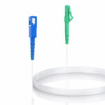 Elfcam® - Cabo de fibra ótica LC/APC para SC/UPC, invisível/transparente, fibra ótica monomodo de 125 µm OS2, revestimento em nylon transparente, invisível e de fácil instalação (Ref.: 19694)