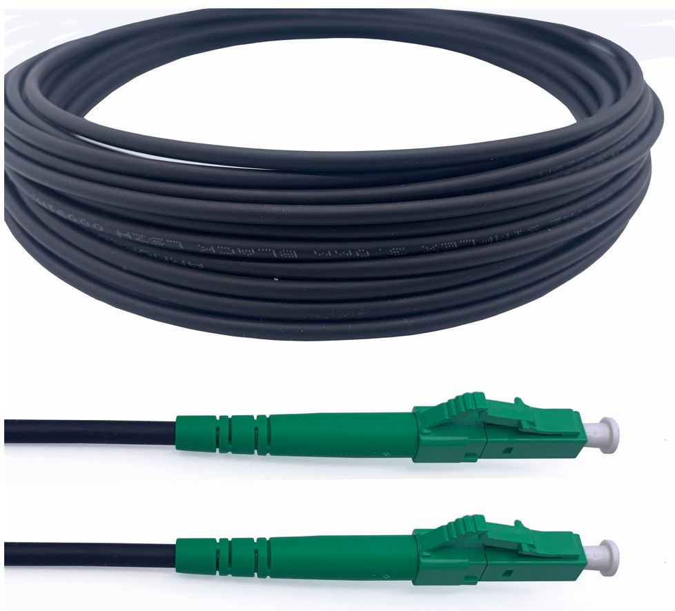 Câble à Fibre Optique en Acier Blinde LC/APC à LC/APC Simplex Monomode LSZH (Ref:3311)