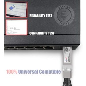 Câble AOC 10Gbit/s, Câble Fibre Optique avec 2*10G Transceiver SFP+, compatible avec Freebox Ultra, Freebox Delta, Compati…
