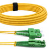 Elfcam - Câble à Fibre Optique E2000/APC à SC/APC,Monomode Duplex, Jarretière Optique 9/125μm OS2 2.0mm G652D LSZH, Jaune