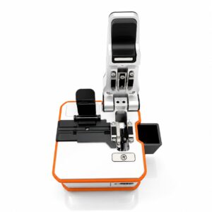 K2 Automatic Fiber Optic Cutter - Manual/Automatic, High Precision ≤0.5°, for Single-Mode Fibers (0.25 & 0.9mm), with LED Lighting, Rechargeable Battery and Built-in Waste Tray - Precision Fiber Splicing Tool