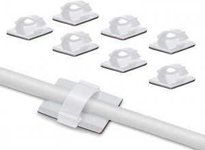Elfcam® – Clips de Câble Adhésif Réglable pour Gestion de Câble à Fibre Optique (Ref:579)