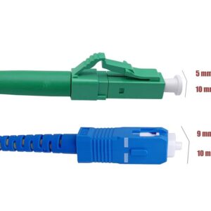 Elfcam® – Câble à Fibre Optique LC/APC à SC/UPC Monomode Simplex, 9/125μm Jarretière Optique LSZH (REF: 19464)