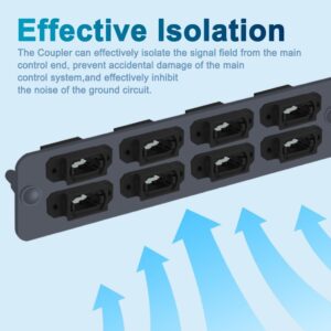 Elfcam – Lot de 10 Coupleurs de Cordon de Raccordement MPO vers MPO – Noir – Adaptateur de Connecteur de…