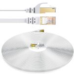Elfcam® - Cabo de rede Ethernet Cat7 com conectores RJ45, cabo plano, 4 pares trançados e blindados, alta velocidade até 10 Gbps (REF: 11709)