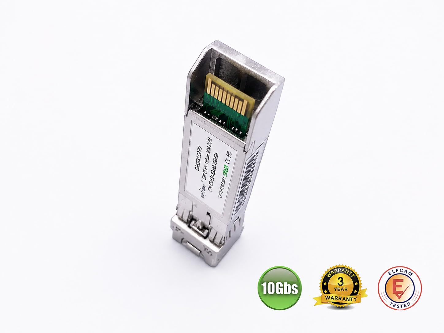 Elfcam® – 10 Gb SFP+ Glasfaser-Transceiver-Modul, LC/UPC DM-Anschluss (OS2), 10GBase-LR SFP+ Modul 1310 nm, kompatibel mit Freebox Ultra, 1 Stück (Ref: 20558) – Bild 6