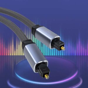 Câble Optique Audio Numérique Toslink, Gaine en Nylon, Qualité Sonore Sans Perte (Ref: 18379)