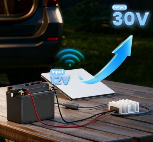 Adattatore 12 V per Starlink Mini, convertitore DC step-up da 12 V a 30 V 3,5 A, cavo di alimentazione intelligente Boost Starlink Mini, batteria esterna per accessori camper, ingresso 9-28 V, connettore DC impermeabile, nessuna caduta di tensione - immagine 9