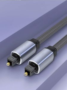 Câble Optique Audio Numérique Toslink, Gaine en Nylon, Qualité Sonore Sans Perte (Ref: 18379)