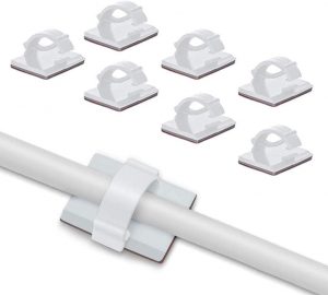 Elfcam® - Clips de Câble Adhésif Réglable pour Gestion de Câble à Fibre Optique (Ref:579)
