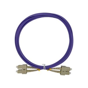 Elfcam® – Câble à Fibre Optique OM4 SC/UPC à SC/UPC Multimode Duplex, Jarretière Fibre Optique 50/125um 2.0mm LSZH (…