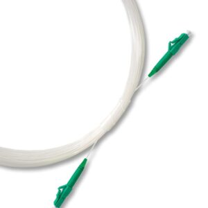 Elfcam® – Câble Fibre Optique LC/APC à LC/APC Invisible/Transparent, Fibre Optique Monomode 125µm OS2, Gaine en Nylo…