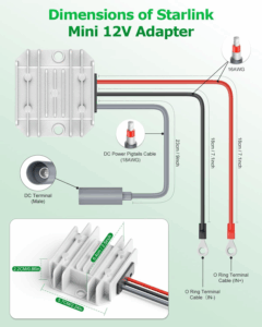 Adaptateur 12V pour Starlink Mini, Convertisseur DC Step Up 12V vers 30V 3,5A, Câble d’alimentation intelligent Boos…