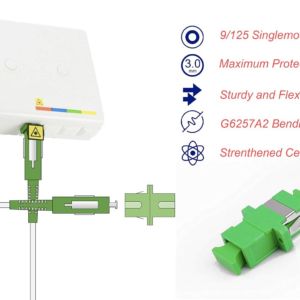 Elfcam® – Câble à Fibre Optique SC/APC à SC/APC Monomode, La Livraison avec Le Coupleur pour Rallonge Fibre Optique,…