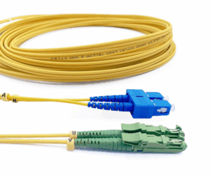 Elfcam – Câble à Fibre Optique E2000/APC à SC/UPC,Monomode Duplex, Jarretière Optique 9/125μm OS2 2.0mm G652D LSZH, …