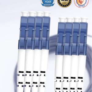 Elfcam® – Câble Fibre 4 Fibres avec Connecteurs 4x Simplex LC/UPC vers 4x Simplex LC/UPC, Fibre Optique Monomode 9/1…