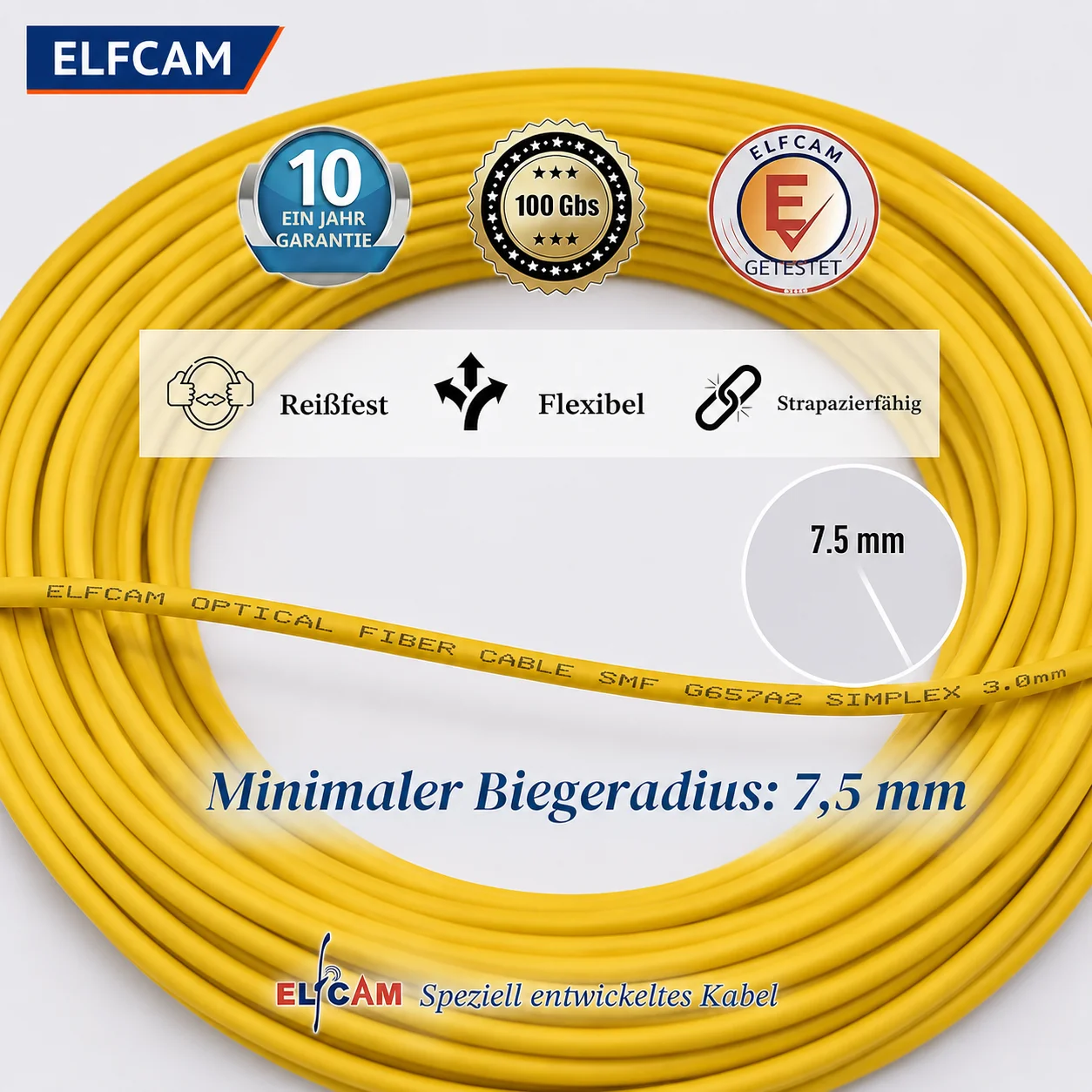 Cable de Fibra Óptica LC/APC a LC/APC OS2 Símplex (Ref:2886) - Imagen 5