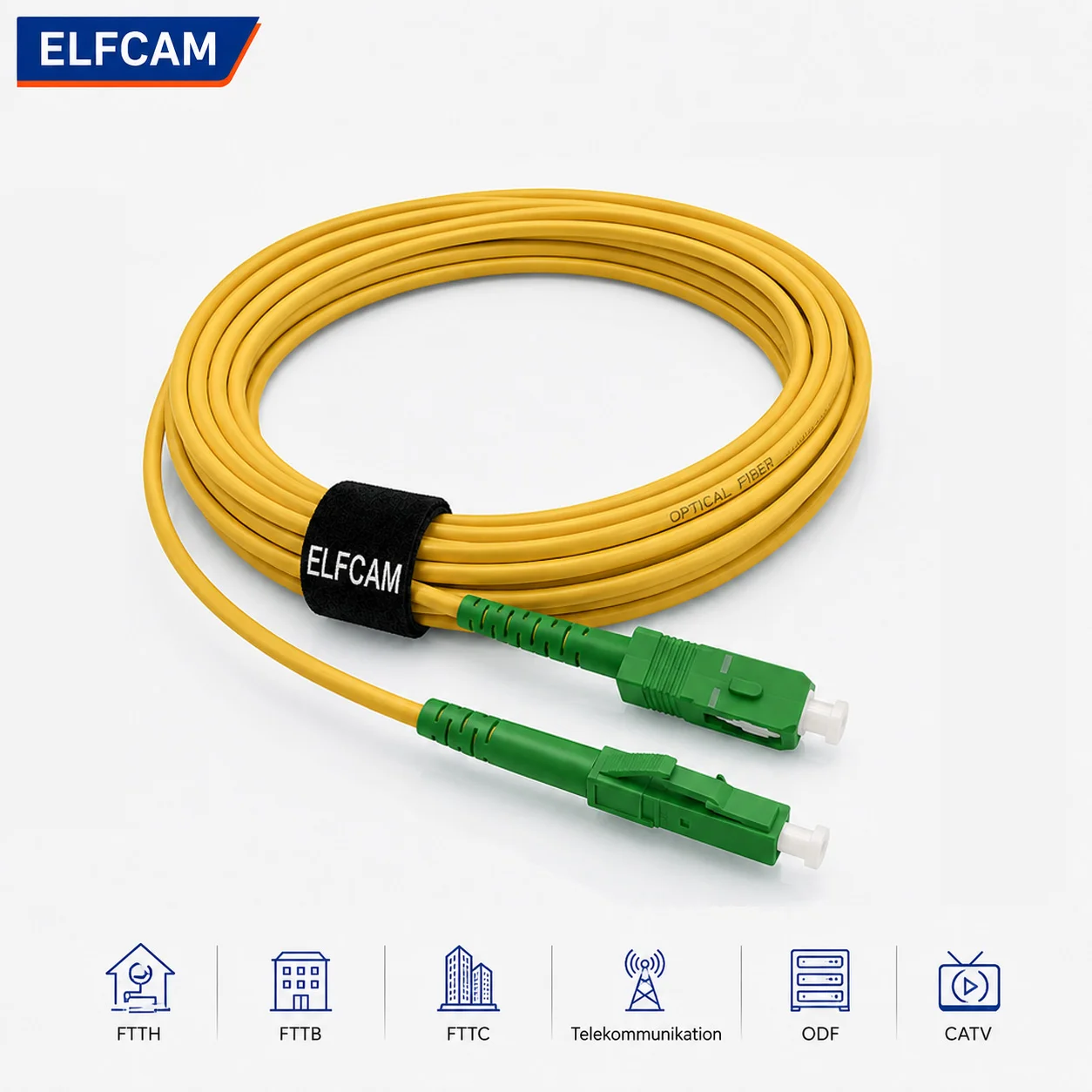 Cavo in fibra ottica simplex da SC/APC a LC/APC OS2 (Rif:2516) - immagine 5