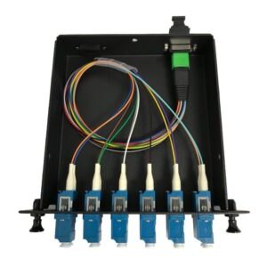 Cassette MTP/MPO pré-raccordée – 1 Adaptateur MTP(Mâle) vers 12 Fiber to 6 LC Duplex Singlemode Adaptateur, LGX Foot…