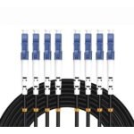Elfcam® - Cabo de fibra ótica de 4 fibras com conectores 4x Simplex LC/UPC para 4x Simplex LC/UPC, fibra ótica monomodo 9/125 µm OS2 (REF: 18902)