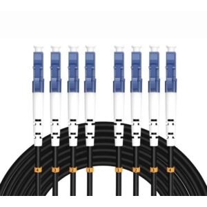 Elfcam® – Câble Fibre 4 Fibres avec Connecteurs 4x Simplex LC/UPC vers 4x Simplex LC/UPC, Fibre Optique Monomode 9/1…