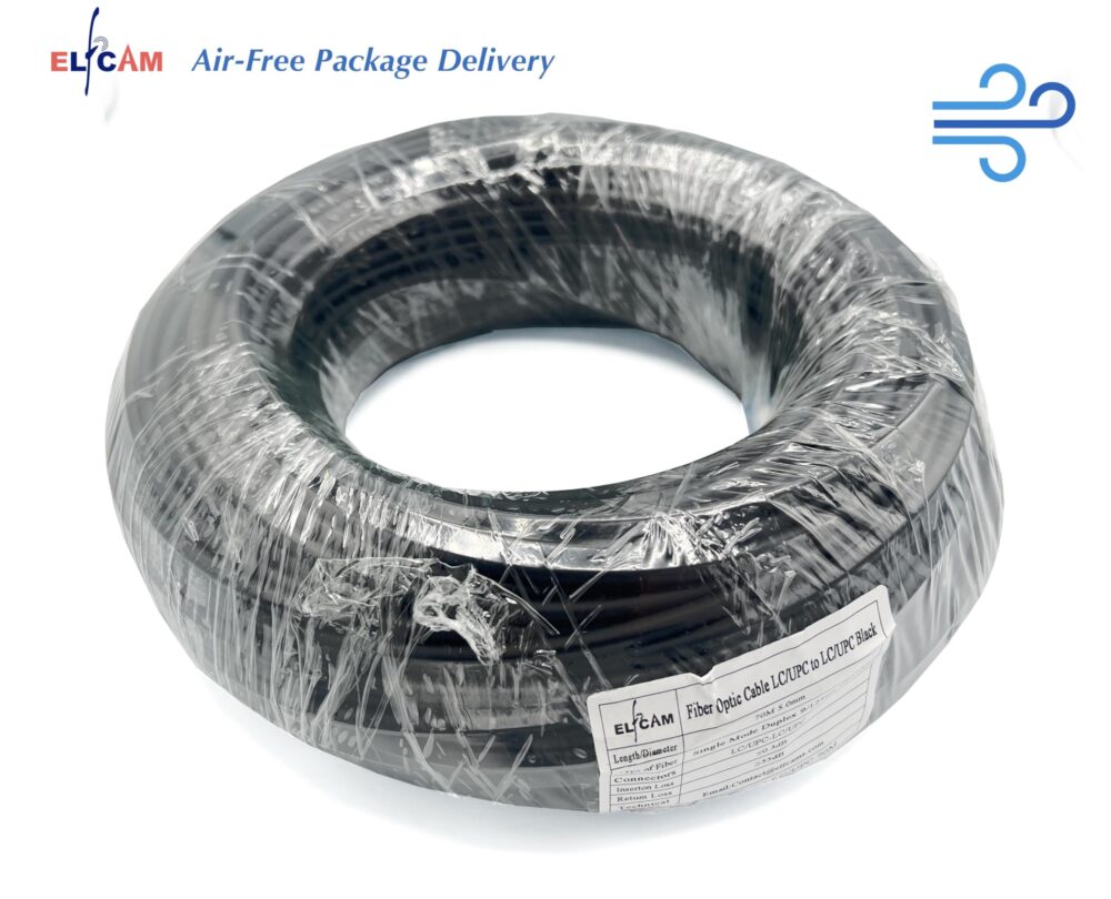 Elfcam® – Câble à Fibre Optique SC/UPC vers SC/UPC OM3 Duplex Multimode 50/125um G657A2 pour Extérieur et Intérieur(…