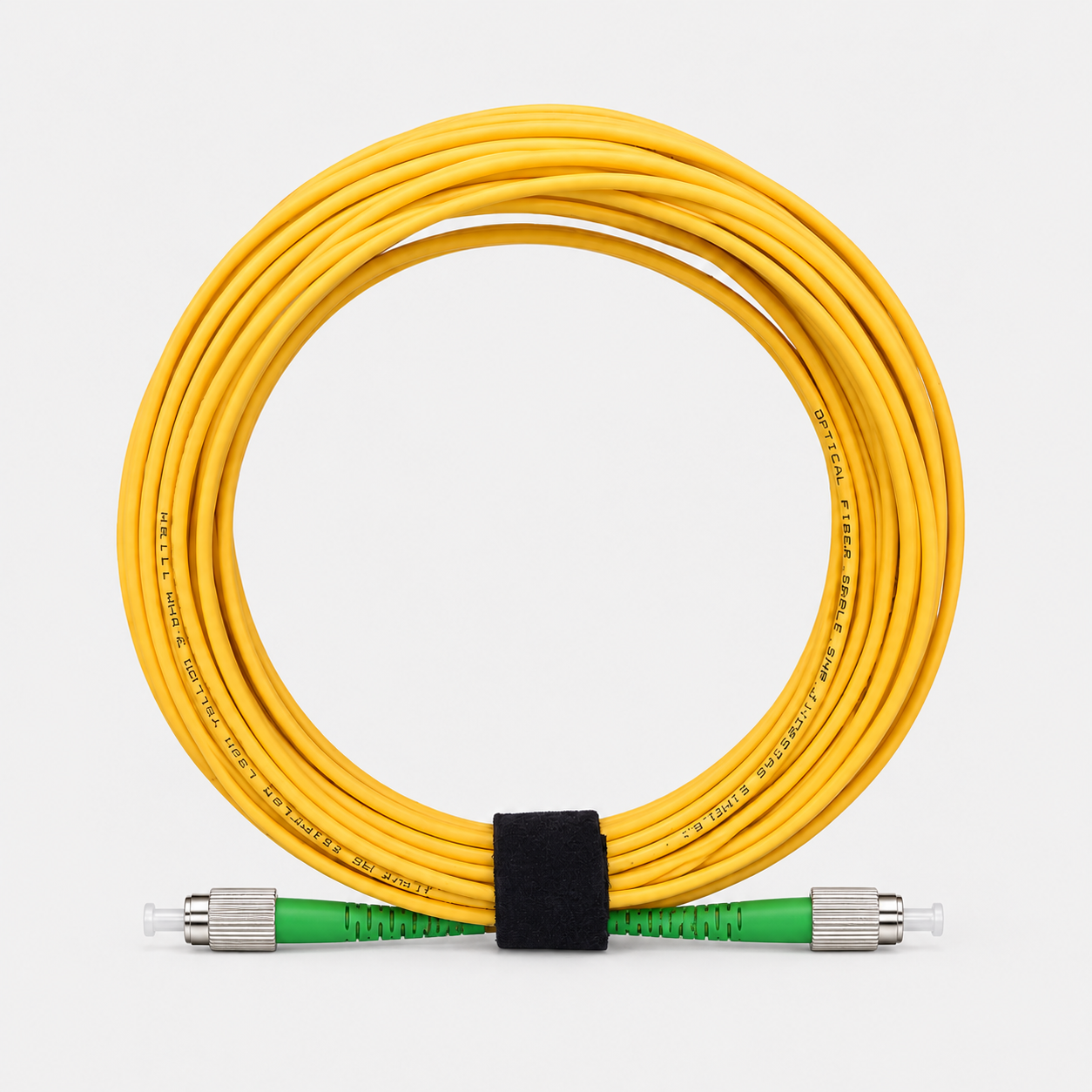 Elfcam® – FC/APC zu FC/APC Single Mode Simplex OS2 Glasfaserkabel 9/125 µm LSZH Gelb – Bild 5