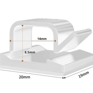 Elfcam® – Clips de Câble Adhésif pour Gestion de Câble Réseau Ethernet, Attache Fil et le Cordon dans la Maison ou l…