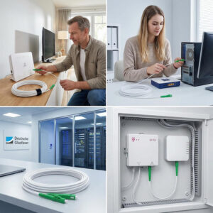 Elfcam® – Câble à Fibre Optique LC/APC à LC/APC Monomode Simplex, 9/125μm Jarretière Optique LSZH Blanc (Ref:3611)…