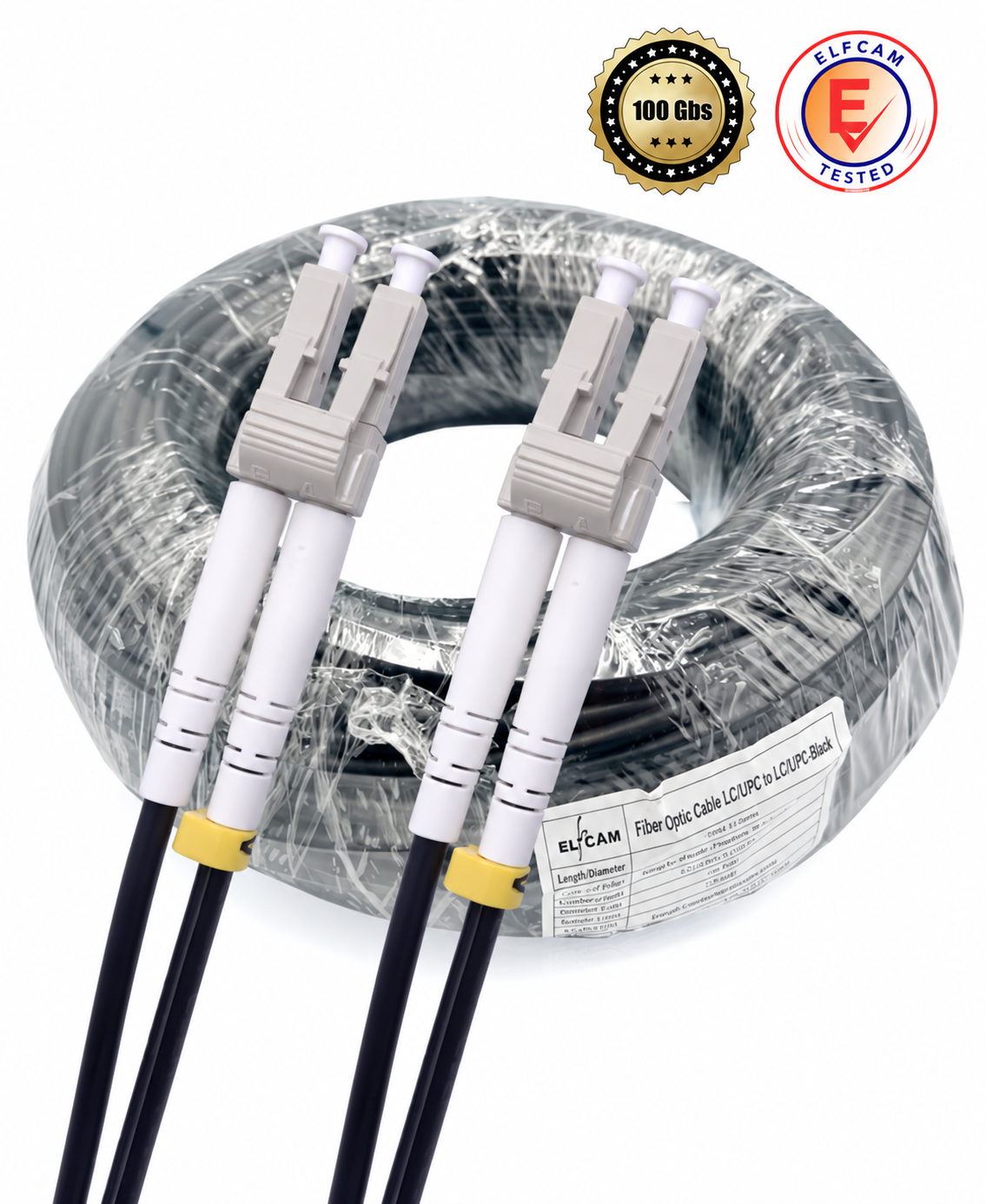 Elfcam® – LC/UPC to LC/UPC OM3 Duplex Multimode 50/125um G657A2 Fiber Optic Cable for Outdoor and Indoor (Ref: 15245) - Image 4