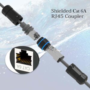 Elfcam – Coupleurs RJ45 Cat 6A Étanches IP68 pour Câbles Starlink Gen 3/Mini – Adaptateur Ethernet Femelle-Femelle p…