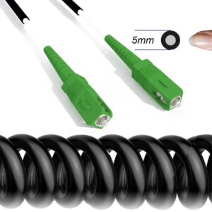 Câble à Fibre Optique Monomode SC/APC à SC/APC Renforcé pour Usage d&rsquo;Extérieur et Intérieur(Ref:442)