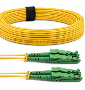 Elfcam® – Fiber Optic Cable E2000/APC to E2000/APC Single Mode Duplex 9/125μm Optical Patch Cord LSZH (Ref:21258)
