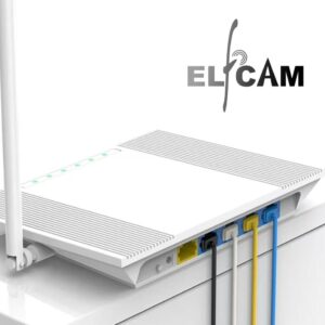 Elfcam® – Câble Ethernet Slim Cat 6, Câble Réseau LAN WAN Cat6 32AWG,Ultra Slim Noir (Ref: 21899)