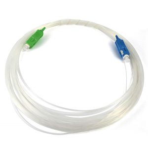 Elfcam® – Câble Fibre Optique SC/APC à SC/UPC Invisible/Transparent pour Freebox, Fibre Optique Monomode 125µm OS2, …