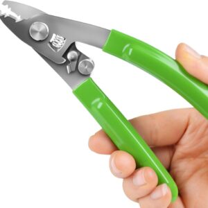 Elfcam® – 4 Coupes en 1, Pince à Dénuder et Ciseaux Kevlar pour Fibre Optique, FTTH Outil Professionnel pour Technic…