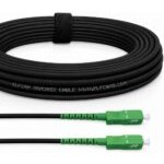 Câble fibre optique blindé acier SC/APC–SC/APC OS2 monomode simplex LSZH (Ref:1366)